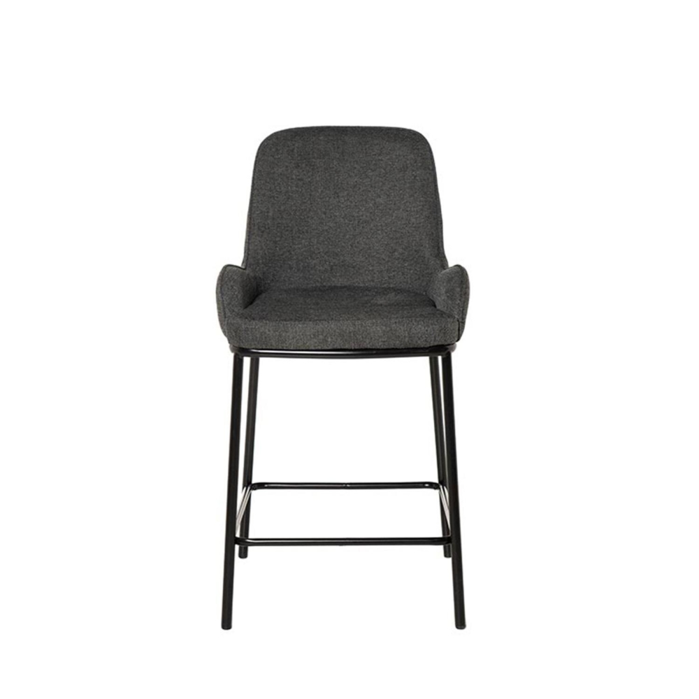 Taburete bajo MILTON gris oscuro - Imagen 1