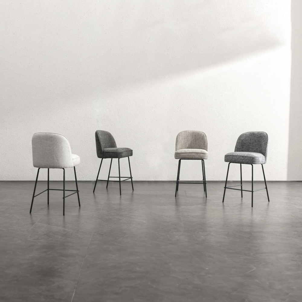 Taburete bajo NELSON beige - Imagen 7