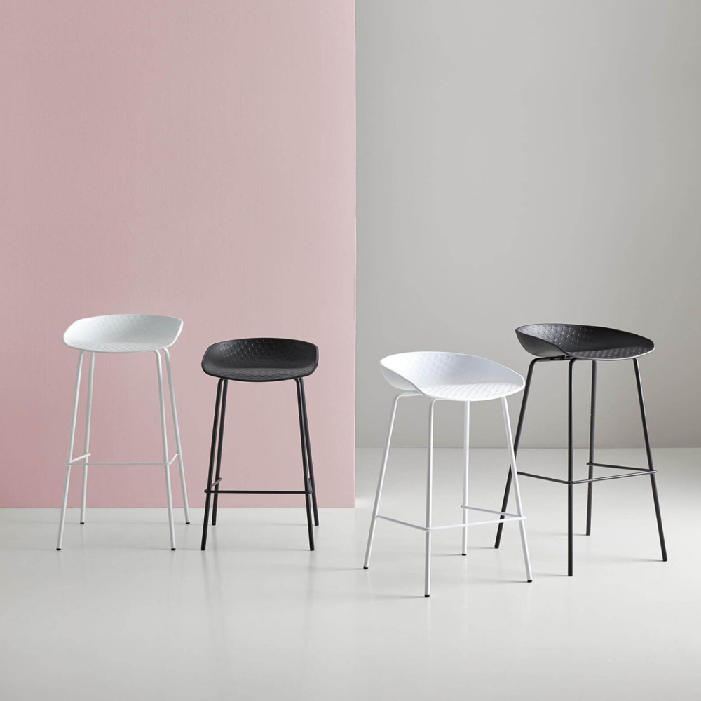 Taburete bajo NETTA blanco - Imagen 7