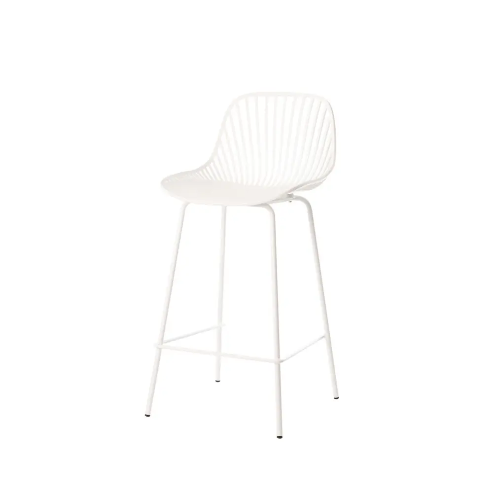 Taburete bajo PEYTON blanco - Imagen 1