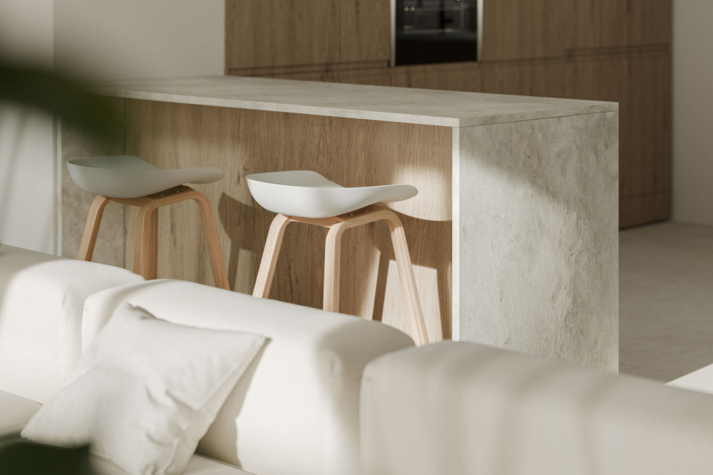 Taburete bajo RUTH blanco - Imagen 3