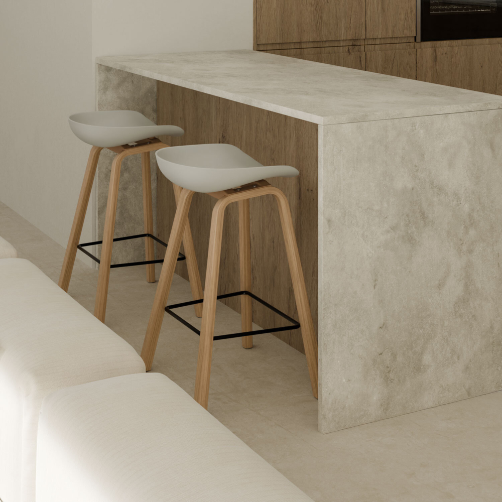 Taburete bajo RUTH blanco - Imagen 4