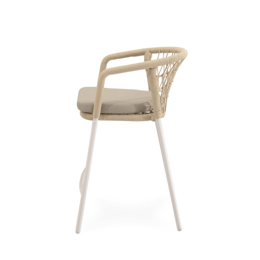 Taburete de exterior EDWIN blanco - Imagen 3