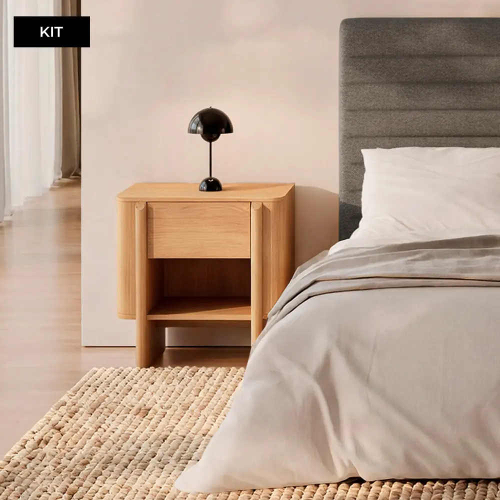 Mesita 60 SIDNEY (1 cajón + 1 hueco) - Imagen 2