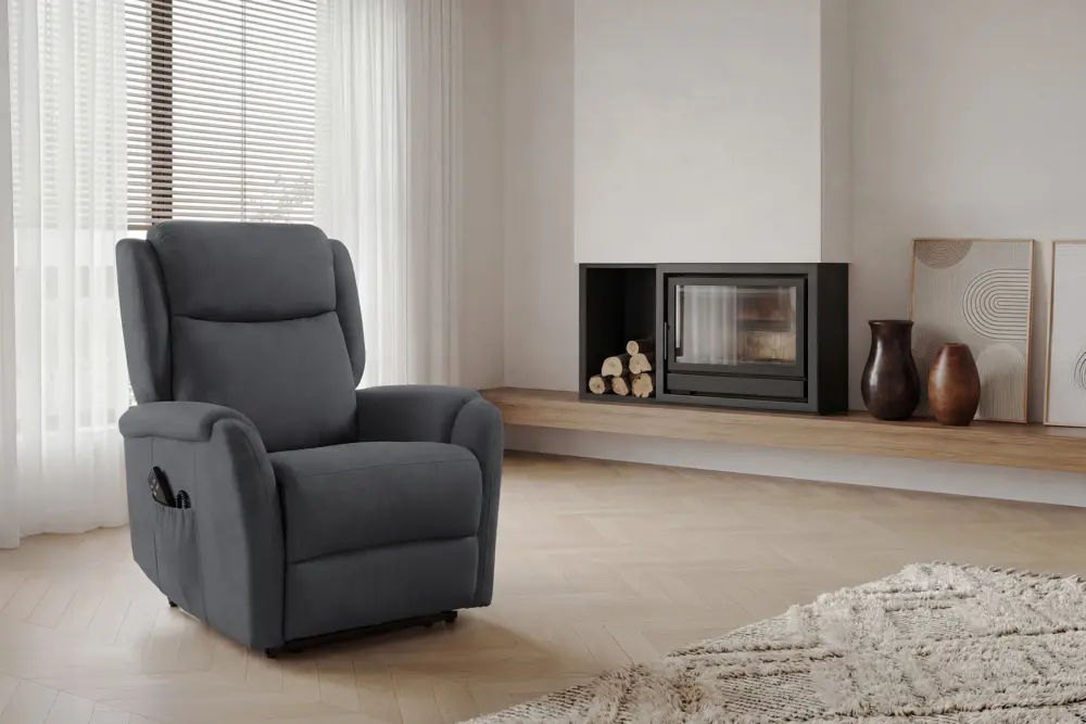 Sillón Power Lift 2 motores AKARI gris oscuro - Imagen 13