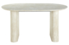 MESA COMEDOR OVAL EXTENSIBLE 150 - 190 - 230 CM PIETRA TRAVERTINO. - Imagen 2