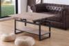 MESA CENTRO ELEVABLE Y EXTENSIBLE STEVE  100 x 45 CM ROBLE HONEY / NEGRO. - Imagen 4
