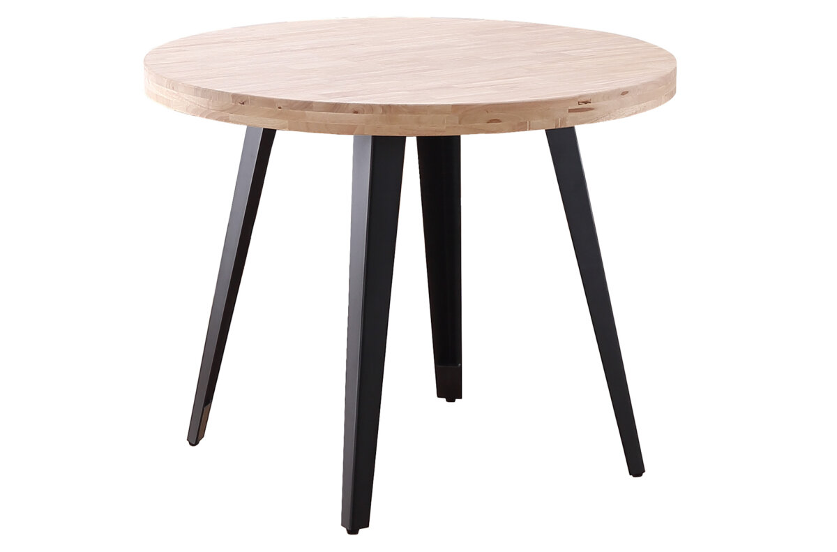 adec_160dbfe0db0b70a1c13c60032f0bb65a MESA COMEDOR REDONDA FIJA BERG 100 CM ROBLE NORDISH / NEGRO. - Imagen 1