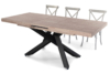 MESA COMEDOR EXTENSIBLE XENA 160 - 200 - 240 x 90 CM  ROBLE HONEY / NEGRO. - Imagen 5