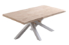 MESA COMEDOR FIJA XENA 180 x 100 CM  ROBLE NORDISH / BLANCO TAPA CON FORMA.