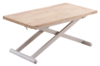 MESA CENTRO ELEVABLE Y EXTENSIBLE NATURAL 110 X 57 CM ROBLE NORDISH / BLANCO.