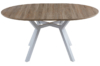 MESA COMEDOR REDONDA EXTENSIBLE DELTA 120 - 160 CM OAK / BLANCO. - Imagen 5