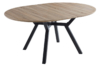 MESA COMEDOR REDONDA EXTENSIBLE DELTA 120 - 160 CM OAK / NEGRO. - Imagen 4