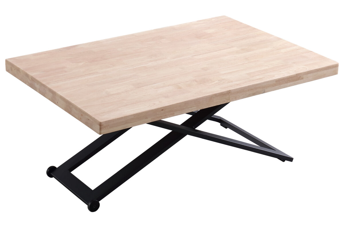 adec_458489e9e629d41474ab82640c17e552 MESA CENTRO ELEVABLE ZOE 120 x 80 CM ROBLE NORDISH / NEGRO. - Imagen 1