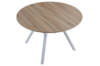MESA COMEDOR REDONDA EXTENSIBLE DELTA 120 - 160 CM OAK / BLANCO. - Imagen 3
