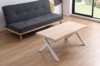 MESA CENTRO ELEVABLE XENA 120 X 66 CM TAPA CON FORMA ROBLE NORDISH  / BLANCO. - Imagen 3
