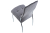 SILLA COMEDOR DIANA TEJIDO GRIS / CROMO - Imagen 2