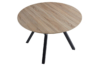 MESA COMEDOR REDONDA EXTENSIBLE DELTA 120 - 160 CM OAK / NEGRO. - Imagen 3