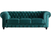 SOFÁ CHESTERFIELD 3 PLAZAS VELVET VERDE