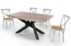 MESA COMEDOR EXTENSIBLE XENA 160 - 200 - 240 x 90 CM  ROBLE HONEY / NEGRO. - Imagen 4