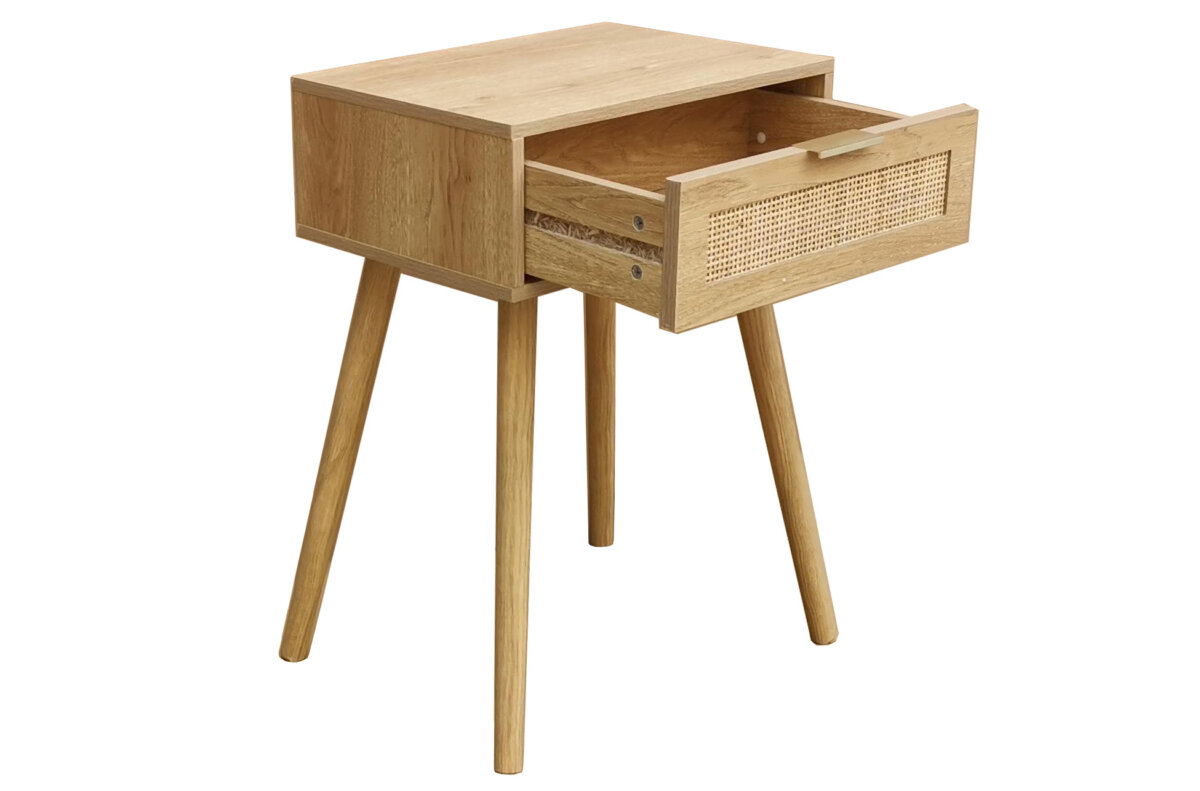 adec_75500a1b1195c01b3d20257f944f7455 MESILLA DE NOCHE 40 x 30 CM FREYA PINO / RATTAN. - Imagen 1