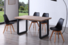 MESA COMEDOR EXTENSIBLE ROMA 140 - 180 - 220 x 80 CM ROBLE HONEY / NEGRO. - Imagen 2