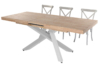 MESA COMEDOR EXTENSIBLE XENA 160 - 200 - 240 x 90 CM  ROBLE NORDISH / BLANCO. - Imagen 5