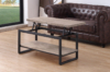MESA CENTRO ELEVABLE Y EXTENSIBLE STEVE  100 x 45 CM ROBLE HONEY / NEGRO. - Imagen 3