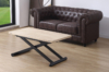 MESA CENTRO ELEVABLE Y EXTENSIBLE NATURAL 110 x 57 CM ROBLE NORDISH / NEGRO. - Imagen 2