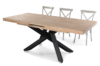 MESA COMEDOR EXTENSIBLE XENA 160 - 200 - 240 x 90 CM  ROBLE NORDISH / NEGRO. - Imagen 5