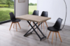 MESA CENTRO ELEVABLE ZOE 120 x 80 CM ROBLE HONEY / NEGRO TAPA CON FORMA. - Imagen 4