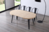 MESA COMEDOR REDONDA EXTENSIBLE BERG 100 - 140 - 180 CM ROBLE NORDISH / NEGRO. - Imagen 4