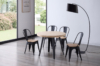 MESA COMEDOR REDONDA EXTENSIBLE BERG 100 - 140 - 180 CM ROBLE NORDISH / NEGRO. - Imagen 2
