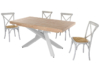MESA COMEDOR EXTENSIBLE XENA 160 - 200 - 240 x 90 CM  ROBLE NORDISH / BLANCO. - Imagen 4