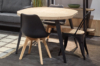 MESA COMEDOR REDONDA EXTENSIBLE BERG 100 - 140 - 180 CM ROBLE NORDISH / NEGRO. - Imagen 5