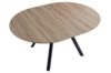MESA COMEDOR REDONDA EXTENSIBLE DELTA 120 - 160 CM OAK / NEGRO. - Imagen 6