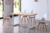 MESA COMEDOR EXTENSIBLE ROMA 140 - 180 - 220 x 80 CM ROBLE NORDISH / BLANCO. - Imagen 2