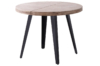 MESA COMEDOR REDONDA EXTENSIBLE BERG 120 - 160 - 200 CM ROBLE HONEY / NEGRO.