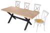 MESA COMEDOR EXTENSIBLE X-LOFT 140 - 180 - 220 x 90 CM  ROBLE NORDISH / NEGRO. - Imagen 5