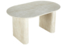 MESA COMEDOR OVAL EXTENSIBLE 150 - 190 - 230 CM PIETRA TRAVERTINO.