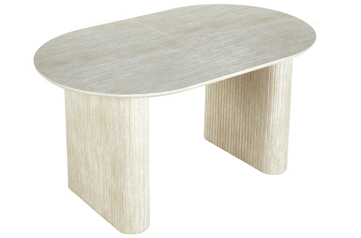 adec_ea141de470c4fef7560343d3cf9774f1 MESA COMEDOR OVAL EXTENSIBLE 150 - 190 - 230 CM PIETRA TRAVERTINO. - Imagen 1