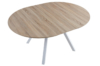MESA COMEDOR REDONDA EXTENSIBLE DELTA 120 - 160 CM OAK / BLANCO. - Imagen 6