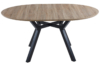 MESA COMEDOR REDONDA EXTENSIBLE DELTA 120 - 160 CM OAK / NEGRO. - Imagen 5