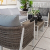 Set Sofá 2p+ 2 Sillones+ Mesa Centro Aluminio/mimbre Sofá:165x79x70 Mesa:98x61x40c - Imagen 5