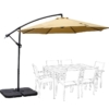 Parasol Acero/ Poliéster, Base Lastre No Incluída Ø2,7m, Tela Poliéster 180g