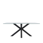 Mesa fija DEMI 140 cristal/negro - Imagen 2