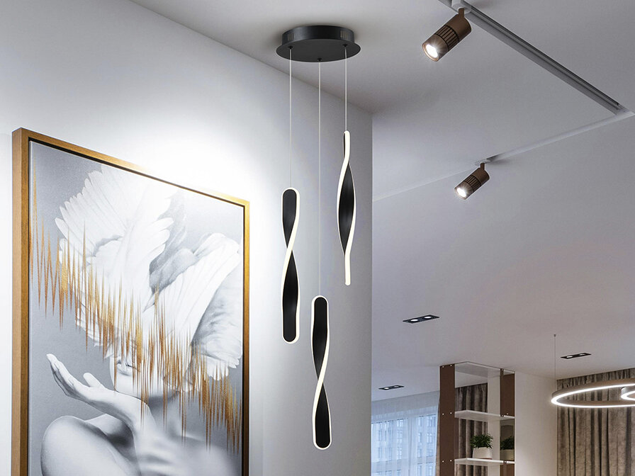 Consola y espejo plata 0002 TWIST-LAMPARA NEGRO - Imagen 1