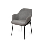 Silla ABIGAIL gris oscuro (pata negra)